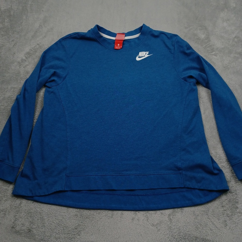 Nike Sweater Womens XL Blue Pullover Casual Long Sleeve Modern